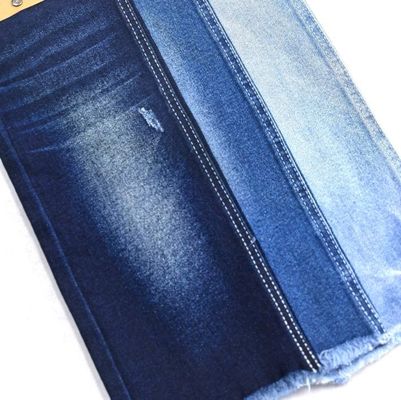 خرید 12.5OZ سنگین وزن اسپندکس کشش پنبه پلی استر پارچه جین آبی تیره سبک JSD3242 TWILL online manufacture