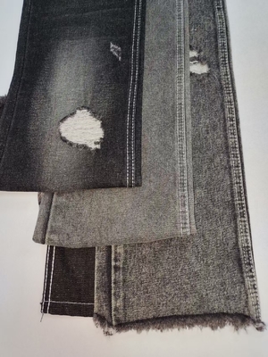 خرید پارچه جین 62% نخی غیر کشسان مشکی/سفید با ساختار 10x7 برای شلوار جین online manufacture