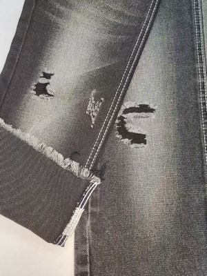 خرید پارچه جین مشکی/مشکی سنگین وزن 11.3 اونس با ساختار 10x7 برای شلوار جین online manufacture