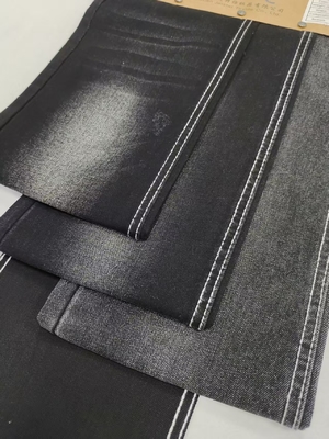 خرید ۷۵% پنبه ۲۵% پلی استر پارچه ژینم ۹٫۴ اونس سیاه/سیاه برای شلوار ژینم online manufacture