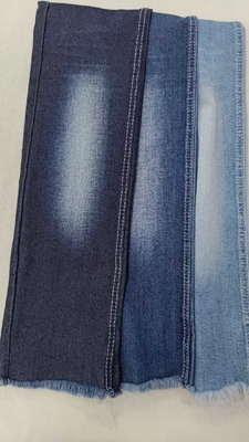 خرید 98% کتان 2% اسپندکس 8.7oz DARK INDIGO پارچه جین کشی 8+8x12/30 JSD3208 برای شلوار جین مد online manufacture