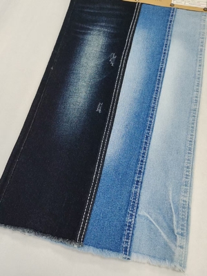 خرید پارچه جین کشی با کیفیت بالا از جنس پلی استر و پنبه به رنگ آبی-خاکستری، بافت جناغی، مدل 10*21/40+70، کد JSD3110C، برای شلوار جین online manufacture