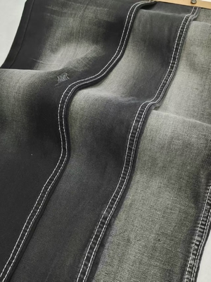 خرید 6.8oz Light Weight 61%Lyocell BLACK/BLACK Twill Style Stretch  Denim Fabric 69/71'' Full Width JSD2035A For Summer Jeans online manufacture