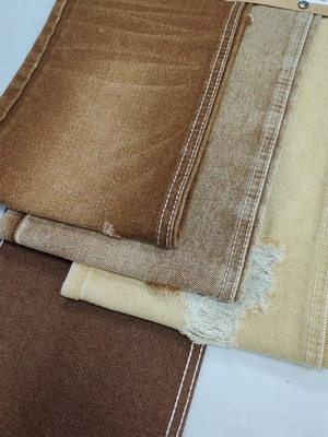 خرید 14oz Heavy Weight dark khaki Color Twill Style Denim Fabric 7*6 Construction Woven JSD3047F For Jeans online manufacture