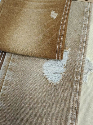 خرید پارچه جین بافت سبک 7*7 با وزن سنگین 12.6 اونس، رنگ خاکی، مناسب برای شلوار جین مردانه online manufacture