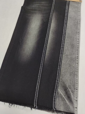 خرید پارچه جین کشی 12S زنانه، 75% پنبه، 8.3 اونس، بافت متوسط، طرح مشکی/مشکی online manufacture