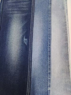 خرید High Stretch Dark Indigo Denim Fabric 12S 9.3oz For Woman Jeans online manufacture