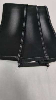خرید Middle elastic 12oz Black with full width 180-182cm construction 7+7*7/55/75 Denim fabric  JSD3433A for men jeans online manufacture