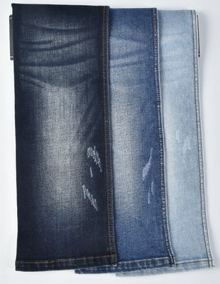 پنبه مقاوم به انقباض پلی استر SPANDEX DENIM FABRIC QY001 10.5 oz