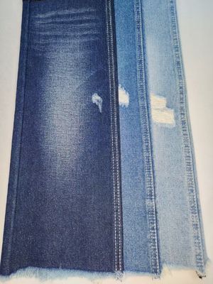 11.3 اونس پارچه جین تیره نیلی با 78.6% کتان بافت TWILL مدل 78.6% کتان JSD3250 برای شلوار جین مد بانوان